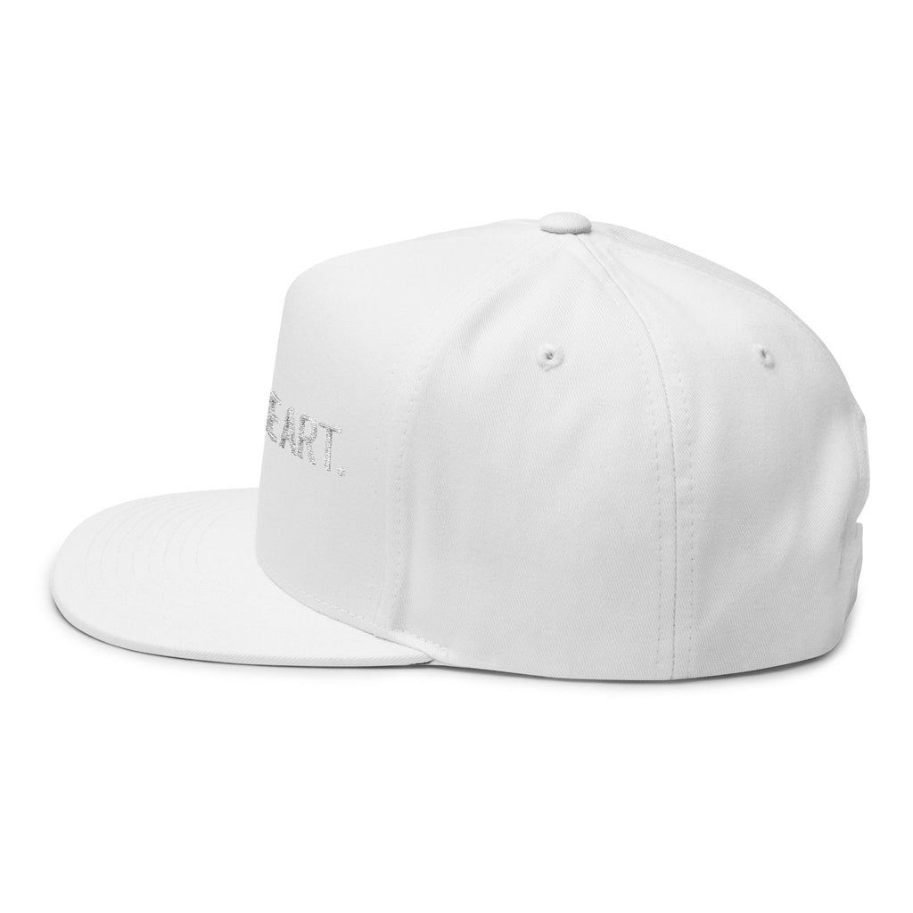 Flat Bill Cap — "LOVE LIVE ART." Embroidered Snapback (Minimalist Streetwear)
