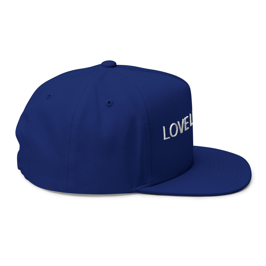 Flat Bill Cap — "LOVE LIVE ART." Embroidered Snapback (Minimalist Streetwear)